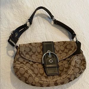 Authentic Coach Tan and Brown handbag